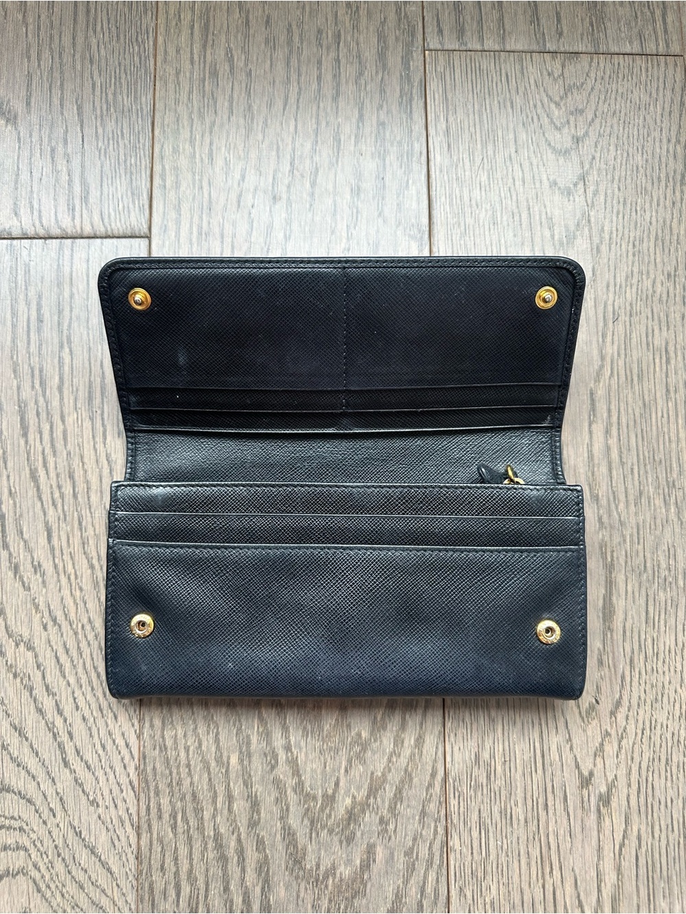 Authentic Prada Black Saffiano Leather Continental Wallet - Picture 3 of 6